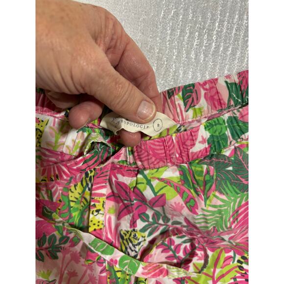 Printfresh for Anthropologie Tropical Jungle Pajama Lounge Shorts sm - Picture 4 of 8